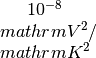 10^{-8} \\mathrm{V^2}/\\mathrm{K^2}