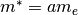 m^*=am_e