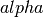 \\alpha