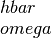 \\hbar \\omega