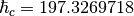 \hbar_c = 197.3269718