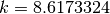 k = 8.6173324