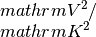 \\mathrm{V^2}/\\mathrm{K^2}